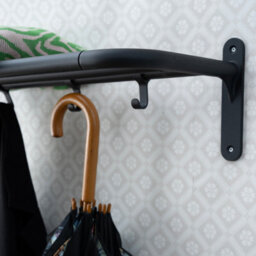 Beslagsboden - Hook For Hat/hook Rack. Matt Black Aluminium. Pair. - thumbnail 3