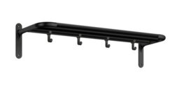 Beslagsboden - Hook For Hat/hook Rack. Matt Black Aluminium. Pair. - thumbnail 2