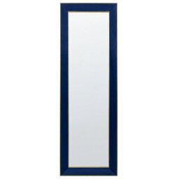 Beliani Standing Mirror Lautrec 150 Cm Velvet Navy Blue - thumbnail 5
