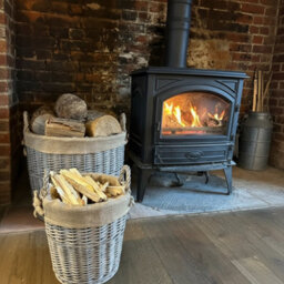 Round Driftwood Wicker Log Storage Basket With Hessian Liner - thumbnail 5