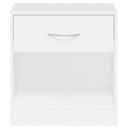 Walplus Nightstand 2 Pcs With Drawer White - thumbnail 8