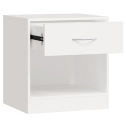 Walplus Nightstand 2 Pcs With Drawer White - thumbnail 7