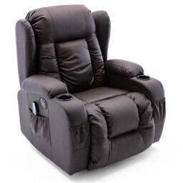 More4Homes Caesar Electric Recliner Bonded Leather 1+2 Seater Sofa Set (Brown) - thumbnail 4