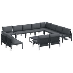 Berkfield Modern Garden Sofa Set 13 Pcs Anthracite Steel