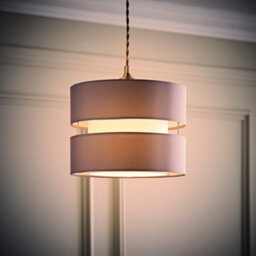 Valuelights Sophia Small Grey 2 Tier Ceiling Light Shade And Bulb (D)26Cm - thumbnail 3