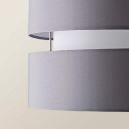Valuelights Sophia Small Grey 2 Tier Ceiling Light Shade And Bulb (D)26Cm - thumbnail 5