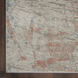 Rustic Textures Rus15 Grey Rust Abstract 10mm Thick Modern Luxurious Rug For Bedroom, Living Room By Nourison-120Cm X 180Cm - thumbnail 5