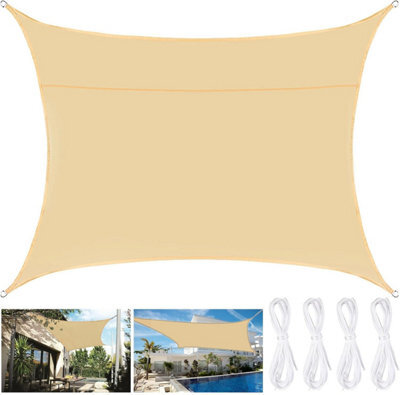 Yellow 2X3M Rectangular Shade Sail Waterproof Uv Resistant - image 1