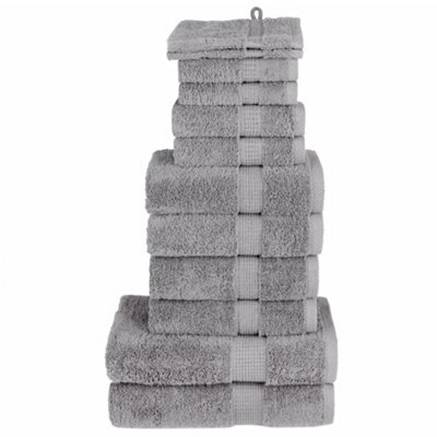 Berkfield 12 Piece Premium Towel Set Solund Grey 600 Gsm - image 1