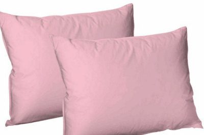 CHILIMILII Polycotton Pair Of Pillowcases Plain Dyed Housewife Pillow Covers 50X75 Cm