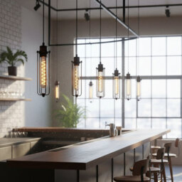 Vintage Pendant Light Metal Cage With Socket Adjustable Cable, Retro Lighting For Kitchen Dining Room Bar Hallway - thumbnail 8