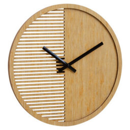 Orsina Contemporary Small Wooden Wall Clock, Large Wood Dial Clock In Kitchen, Easily Maintained Large Wall Clock - thumbnail 2