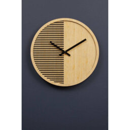 Orsina Contemporary Small Wooden Wall Clock, Large Wood Dial Clock In Kitchen, Easily Maintained Large Wall Clock - thumbnail 3