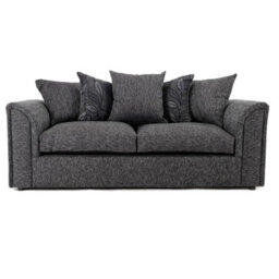 Furnishings For Less UK Byron Dundee Chenille Fabric 3 Piece Sofa Set - 3 1 1 Grey - thumbnail 2