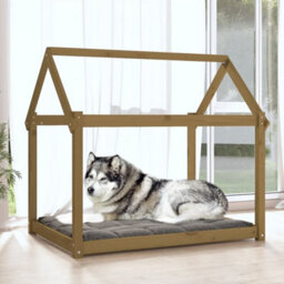 Berkfield Dog Bed Honey Brown 111X80X100 Cm Solid Wood Pine - thumbnail 3