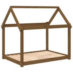 Berkfield Dog Bed Honey Brown 111X80X100 Cm Solid Wood Pine - thumbnail 2