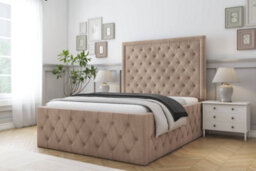 "Sloomy Vienna Mink Naples Bed Frame With Mattress With 50"" Upholstered Headboard 6' Super King" - thumbnail 2