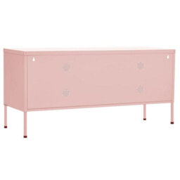 Berkfield Tv Cabinet Pink 105X35X50 Cm Steel - thumbnail 5