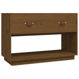 Berkfield Classic Tv Cabinet Honey Brown 90X40X60 Cm Solid Wood Pine - thumbnail 1
