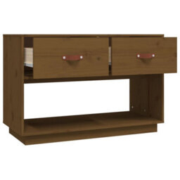 Berkfield Classic Tv Cabinet Honey Brown 90X40X60 Cm Solid Wood Pine - thumbnail 8