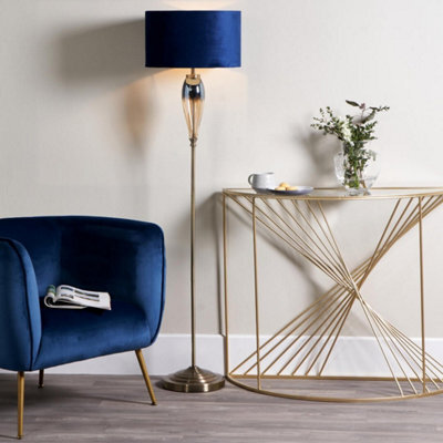 Pagazzi Lighting Pagazzi Elena Blue And Brass Floor Lamp - image 1