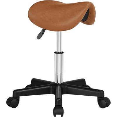 Ergonomic Saddle Stool With 360-Degree Swivel Wheels - image 1