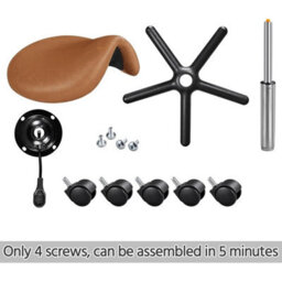 Ergonomic Saddle Stool With 360-Degree Swivel Wheels - thumbnail 5