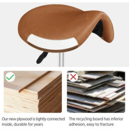 Ergonomic Saddle Stool With 360-Degree Swivel Wheels - thumbnail 4