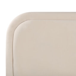 Beliani Bed Velvet Suzette 140 X 200 Cm (Eu Double) Light Beige - thumbnail 8