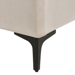 Beliani Bed Velvet Suzette 140 X 200 Cm (Eu Double) Light Beige - thumbnail 7