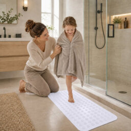 Oxford Homeware Suction Cups Gripper Shower Bath Mat Machine Washable Anti Mould And Mildew Bathroom Mat (Transparent, 40X100Cm) - thumbnail 2