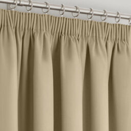 Velosso Manhattan Pencil Pleat Blackout Curtains - Stone