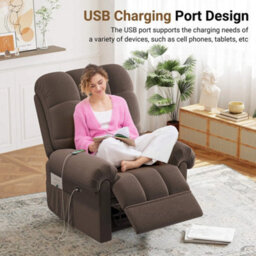 Brown  Rise Recline Recliner Electric Power Lift Riser Recliner Chair - thumbnail 3
