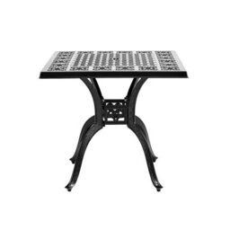 Breeins 79.5Cm W Square Cast Aluminum Outdoor Garden Dining Table With Umbrella Hole - thumbnail 3