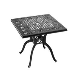 Breeins 79.5Cm W Square Cast Aluminum Outdoor Garden Dining Table With Umbrella Hole - thumbnail 4