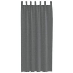 Berkfield Durable Voile Curtains With Loops 2 Pcs Dark Grey 140X225 Cm - thumbnail 4