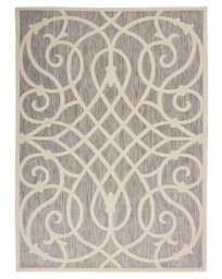 Outdoor Rug, Modern Rug, Optical (3D) Diningroom Rug, Grey Outdoor Rug, Stain-Resistant Abstract Rug-122Cm X 183Cm - thumbnail 1