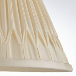 Tapered Cylinder Lamp Shade - Ivory Silk - 60W E27 Or B22 - Living Room - E10065 - thumbnail 5
