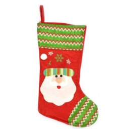 Shatchi Traditional Christmas Santa Stocking Xmas Stocking Sock Christmas Decorations - thumbnail 3