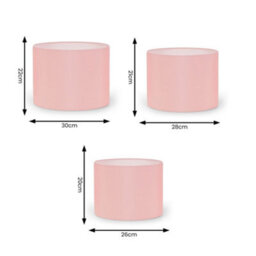 Valuelights Torbery Set Of 3 Blush Nesting Ceiling Light Shades (D)30Cm - thumbnail 5