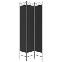 Vidaxl 3-Panel Room Divider Black 120X220 Cm Fabric Room Dividers - thumbnail 5