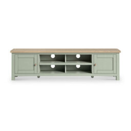 Farro  Sage 120Cm Tv Unit With Washed Oak Top - Fully Assembled - By Roseland Furniture - thumbnail 5