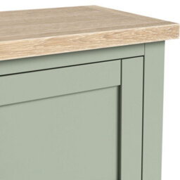 Farro  Sage 120Cm Tv Unit With Washed Oak Top - Fully Assembled - By Roseland Furniture - thumbnail 7