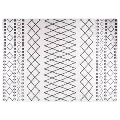 Walplus Rug Washable 120X180 Cm Black And White Anti Slip - image 1
