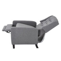Living And Home Single Upholstered Sofa Pushback Recliner Chair Armchair - thumbnail 4