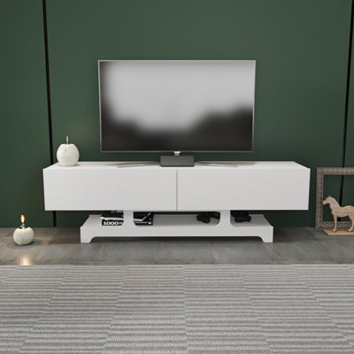 Decorotika Tera Tv Stand Tv Unit For Tvs Up To 72 Inch White - image 1