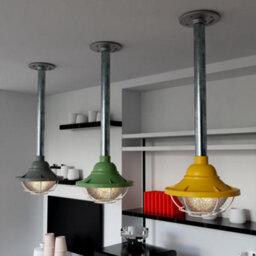 Ceiling Pendant Light Modern Industrial Galvanized Conduit Pipe Metal Vapor Tight Style Cage E27 Conduit Lighting - thumbnail 8