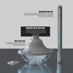 Ceiling Pendant Light Modern Industrial Galvanized Conduit Pipe Metal Vapor Tight Style Cage E27 Conduit Lighting - thumbnail 6