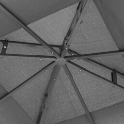 Outsunny 3 X 3(M) Patio Gazebo Canopy Garden Pavilion With 2 Tier Roof, Grey - thumbnail 8