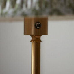 Luminosa Lighting Luminosa Burley Rechargeable Brushed Aged Brass Plate Floor Lamp With Leaf Shade 30Cm Integrated Led - thumbnail 4